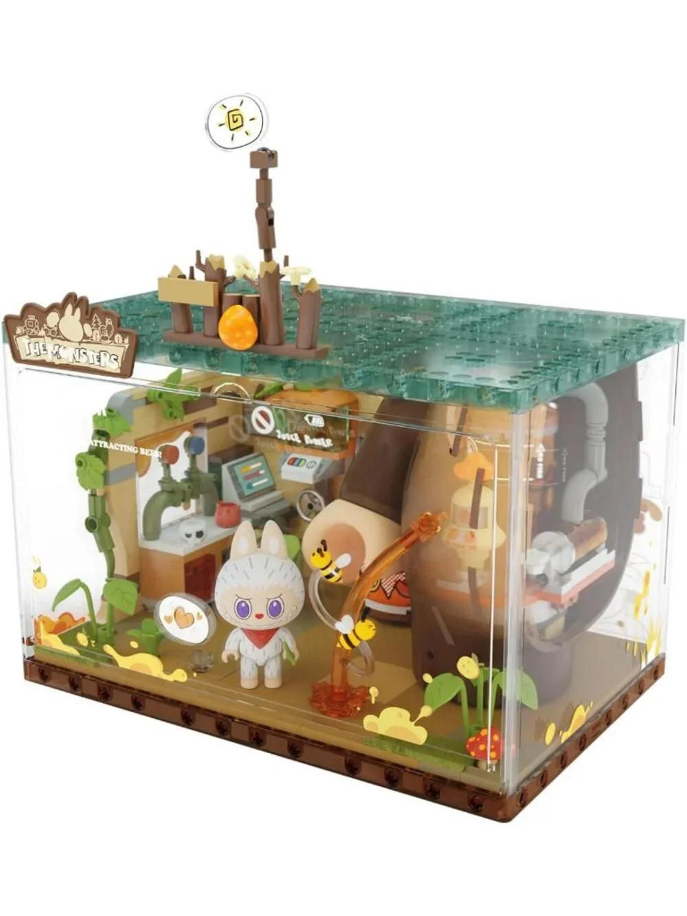 Interactive Building Toy Set - Juice Maker & Labubu Blocks for Kids, Boys